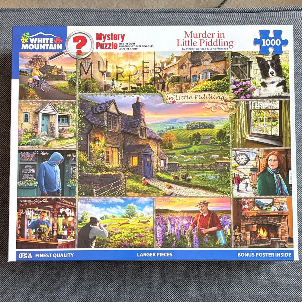 White Mountain Mystery 1000 Piece Puzzle - Murder in Little Piddling
